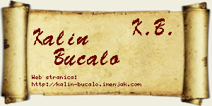 Kalin Bucalo vizit kartica